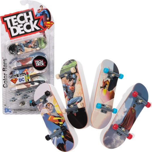 Tech Deck fingerборд комплект 4 мини скейтборда за сглобяване DC Comics Superman