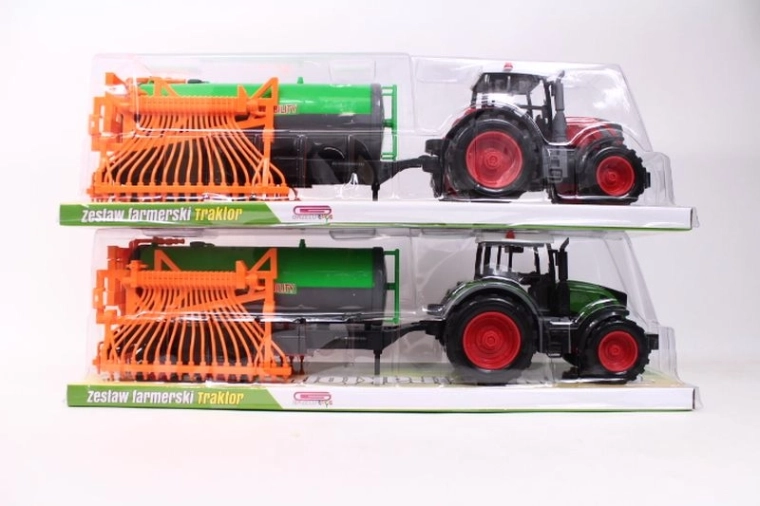 Tractor with agricultural implement