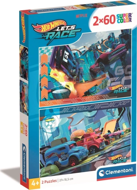 Пъзел 2×60 части HOT WHEELS CLEMENTONI