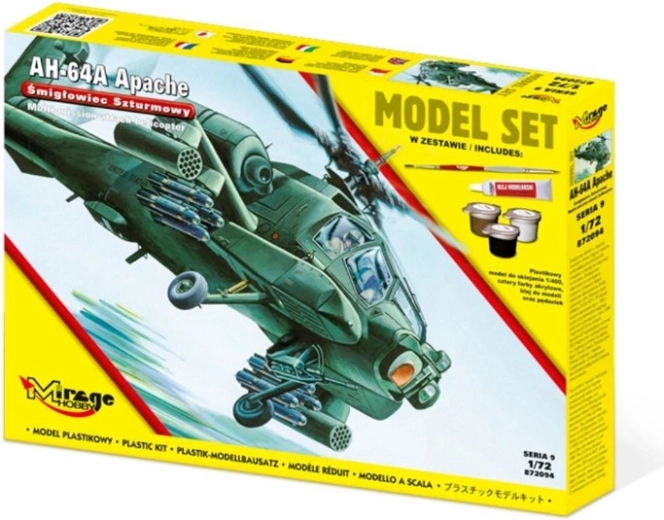 Plastic model of the AH-64A Apache helicopter