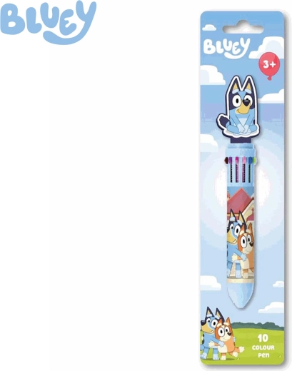 Многоцветна детска химикалка Bluey 10 в 1