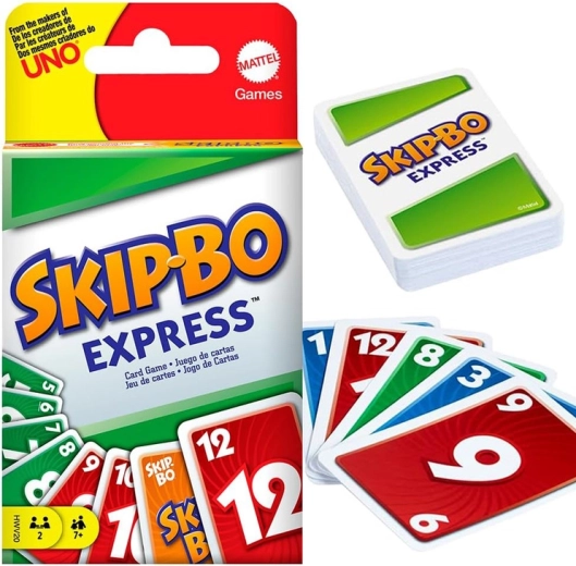 Mattel Skip-Bo Express – бърза стратегическа картова игра