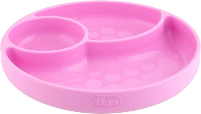 Chicco силиконова чиния с вакуумна основа, синьо-зелена, 12м+