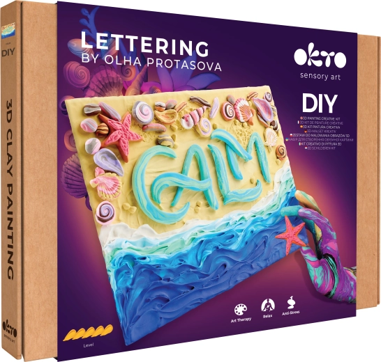 OKTO Lettering художествен комплект за рисуване с маса Calm 30 × 40 см