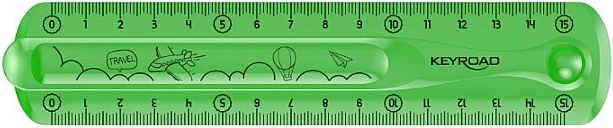 Линийка KEYROAD Flexi 15 см зелена