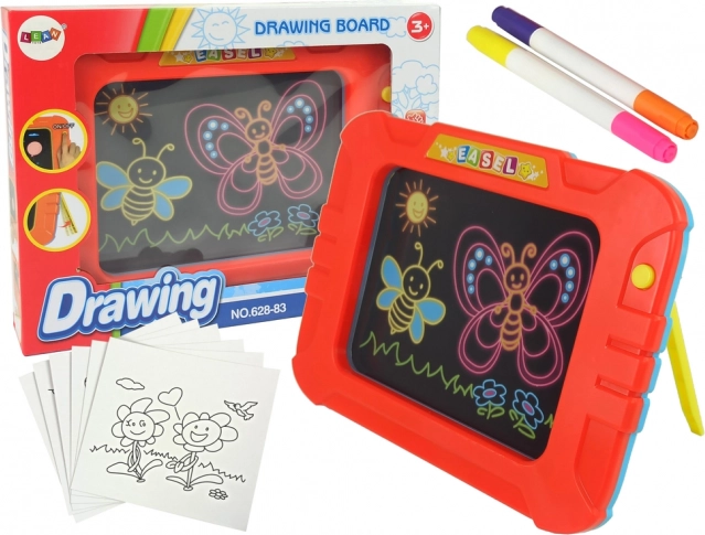 Вълшебна светеща дъска със шаблони и маркери