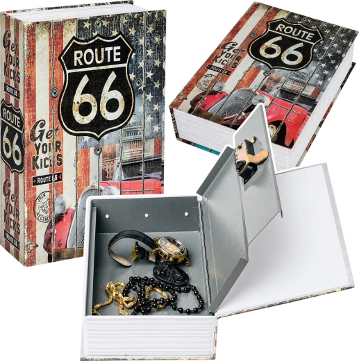 Книга-сейф за ключ с мотив Route 66