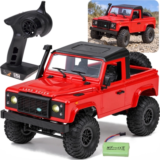 Radio-controlled off-road Land Rover Defender Pickup 4x4 model in 1:12 scale