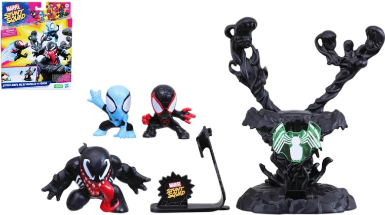 Spider-Man и Miles Morales срещу Venom – гумени фигурки с изстрелвач