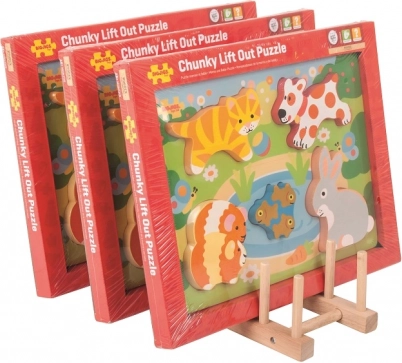 Bigjigs Toys wooden puzzle stand