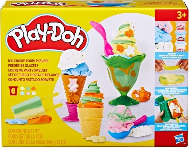 Play-Doh Ледено сладоледено парти – творчески комплект за сладолед от моделин