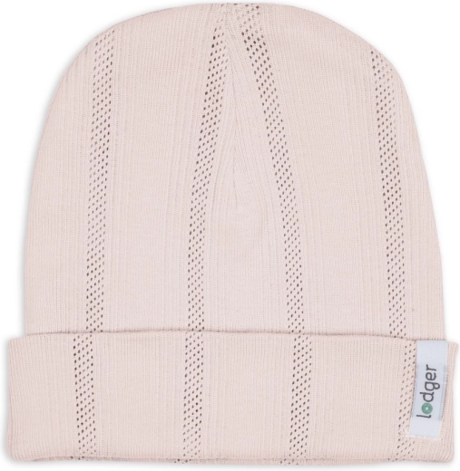 Lodger baby hat pointelle powder 0–6 months