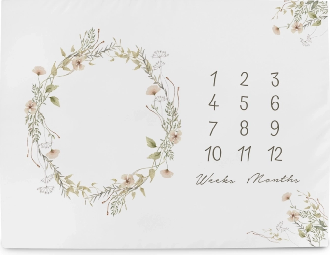 Ceba Baby милстоун фото постелка basic summer flowers 92 × 72 cm