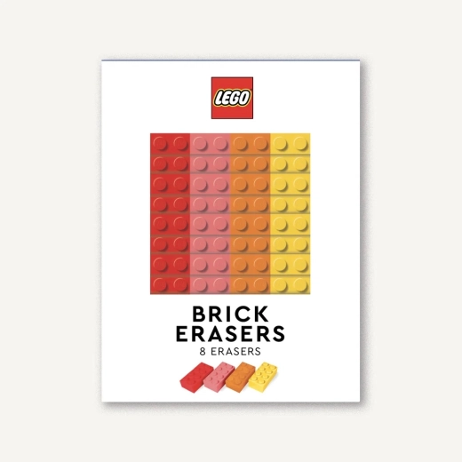 Комплект ученически гумички LEGO 2×4 – 8 бр., многоцветен