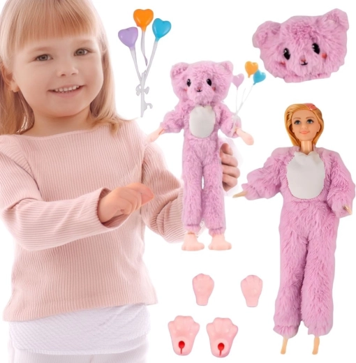 WOOPIE doll in a teddy bear costume from the amusement park