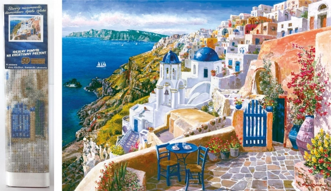 Диамантено рисуване Санторини 30 × 40 см
