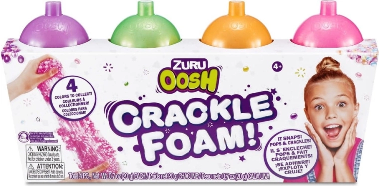 Комплект слуз ZURU Oosh – пукаща пяна, 4 бр.