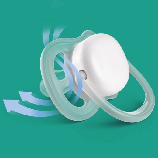 Philips AVENT залъгалка Ultra air neutral 6–18 месеца, синя – 2 бр.