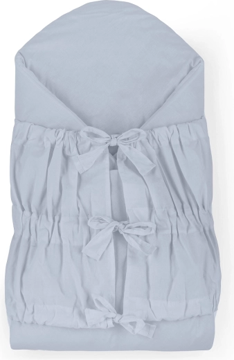 Petite&Mars lace-up swaddle wrap Nurse with coconut insert, Dusty Blue 75 × 75 cm