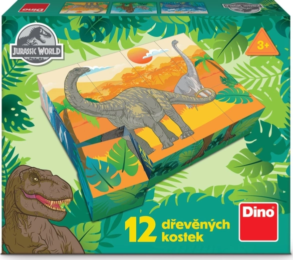 Wooden Licensed Blocks Jurassic World – 12 Blocks