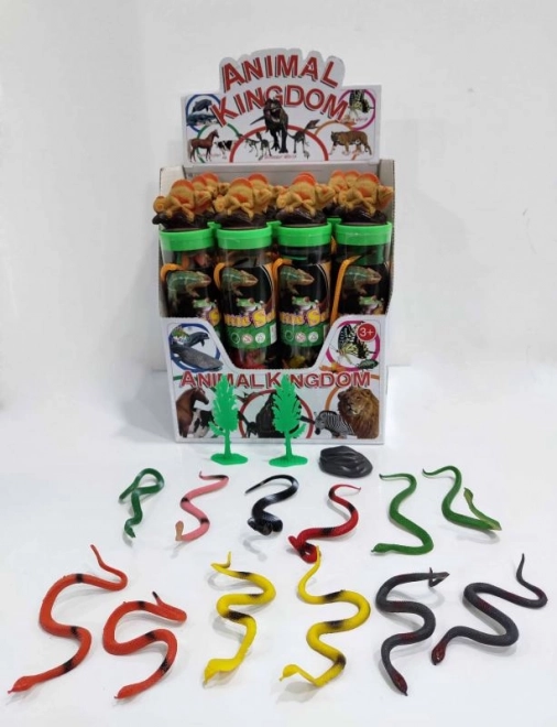 Змии в тубус – комплект гумени змии в пластмасова кутия