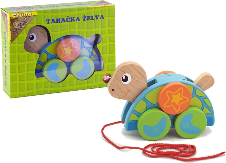 Pull-along turtle BABU wooden toy for children from 1 year