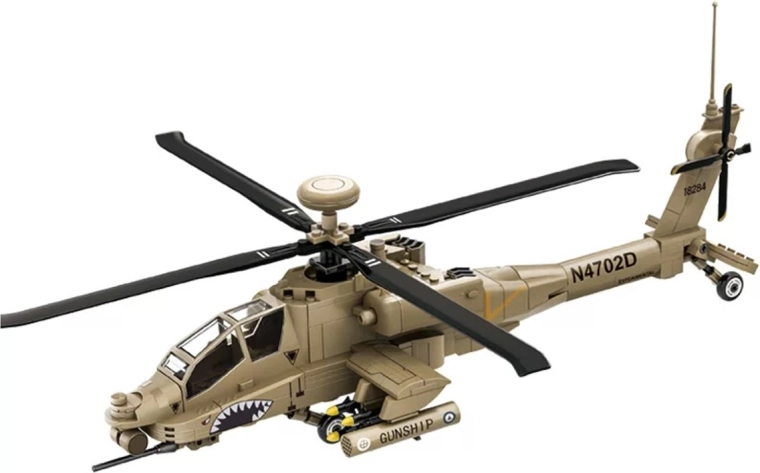 Military Helicopter Building Kit, 255 Pieces