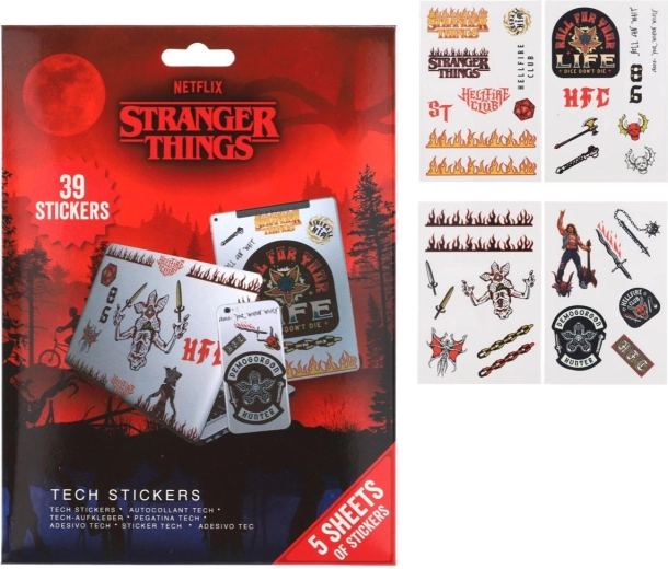 Stranger Things 4 Stickers Technical