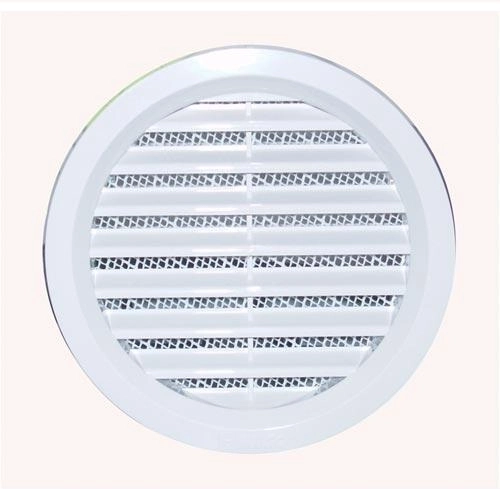Ventilation grille with mesh, diameter 100 mm, white