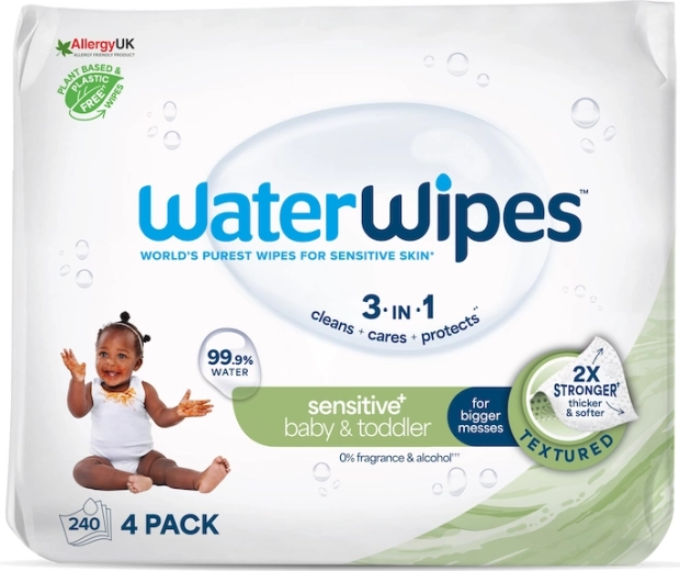 Влажни кърпички WATERWIPES Baby & Toddler 3 в 1, 60 бр.