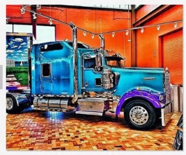 Norimpex Paint by Numbers Blue Truck 40 × 50 cm
