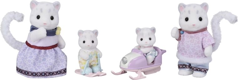 Sylvanian Families семейство снежни леопарди със снежен скутер и ски