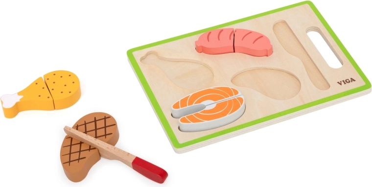 Viga Wooden Meat Cutting Set