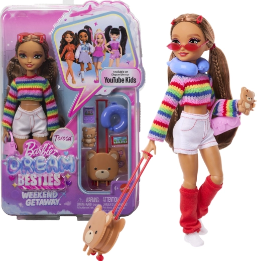 Barbie Dream Besties Teresa – модна кукла за уикенд пътуване с аксесоари