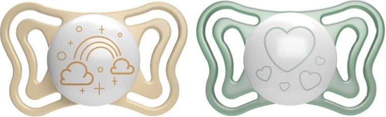 Chicco залъгалка Physio Light нощна силиконова 2–6 м, 2 бр.
