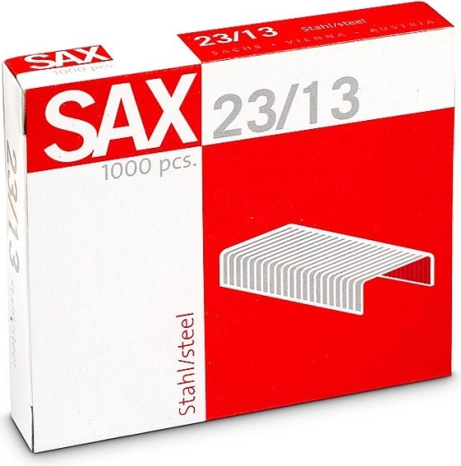 Телбодни скоби SAX 23/13, поцинковани, 1000 бр.
