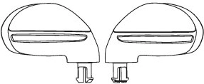 Rearview mirrors for children's electric Bentley car (left and right) – set of 2 pcs