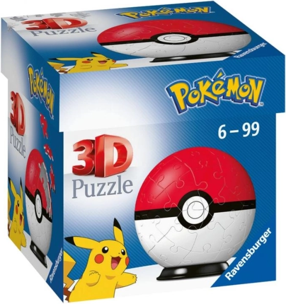 3D пъзел Pokémon Poké Ball от Ravensburger, 54 части