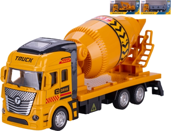 Metal construction vehicle 19 cm with pull-back action