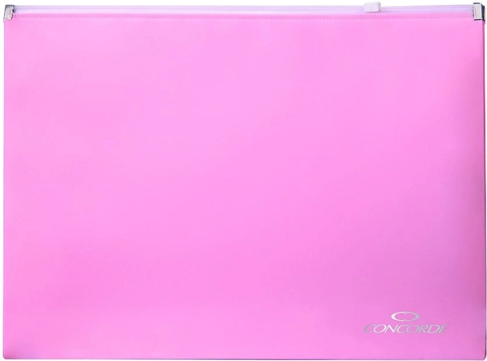 CONCORDE A4 Zipper Document Folder Pastel Pink
