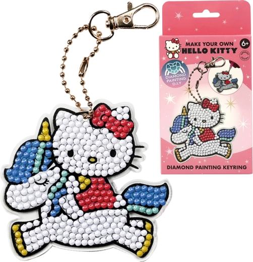 Hello Kitty диамантено рисуване по номера – ключодържател за деца