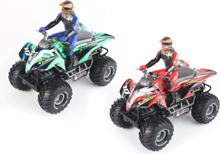RC quad bike with rider figure, remote-controlled, 29 cm