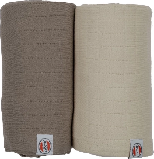 Lodger swaddler solid, комплект 2 бр. 110 × 110 см birch/buffalo