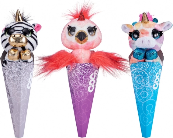 Coco Surprise Fantasy plush animal with a surprise in a cone