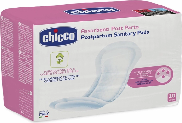 Chicco следродилни превръзки от органичен памук 10 бр.