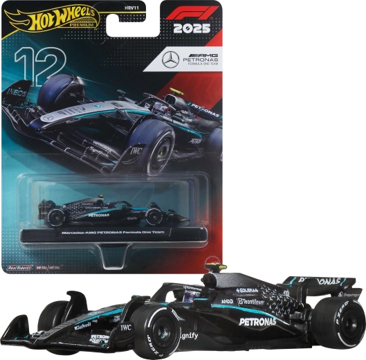 Hot Wheels Premium болид от Формула 1 2025 Mercedes-AMG PETRONAS #12 Kimi Antonelli