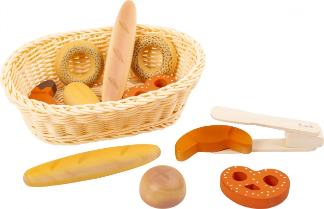 Small Foot дървен комплект прясна пекарска продукция в кошничка