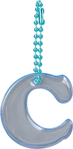 Baagl reflective charm letter C