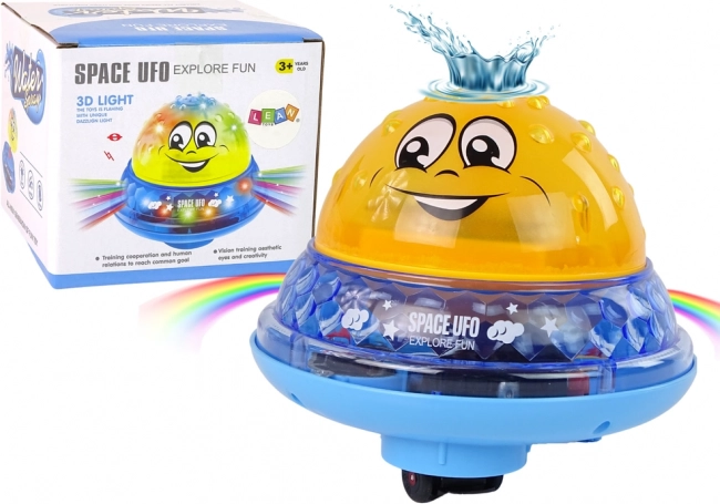 Cheerful Yellow UFO Ball with Lights and Music for Bath