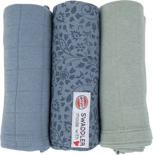 Lodger swaddler Flower tribe ocean – комплект 3 броя 70 × 70 см